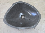 Handmade Natural Oval River Stone  Bathroom Basin  RM 2409020