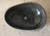 Handmade Natural Oval River Stone  Bathroom Basin  RVM 2409036