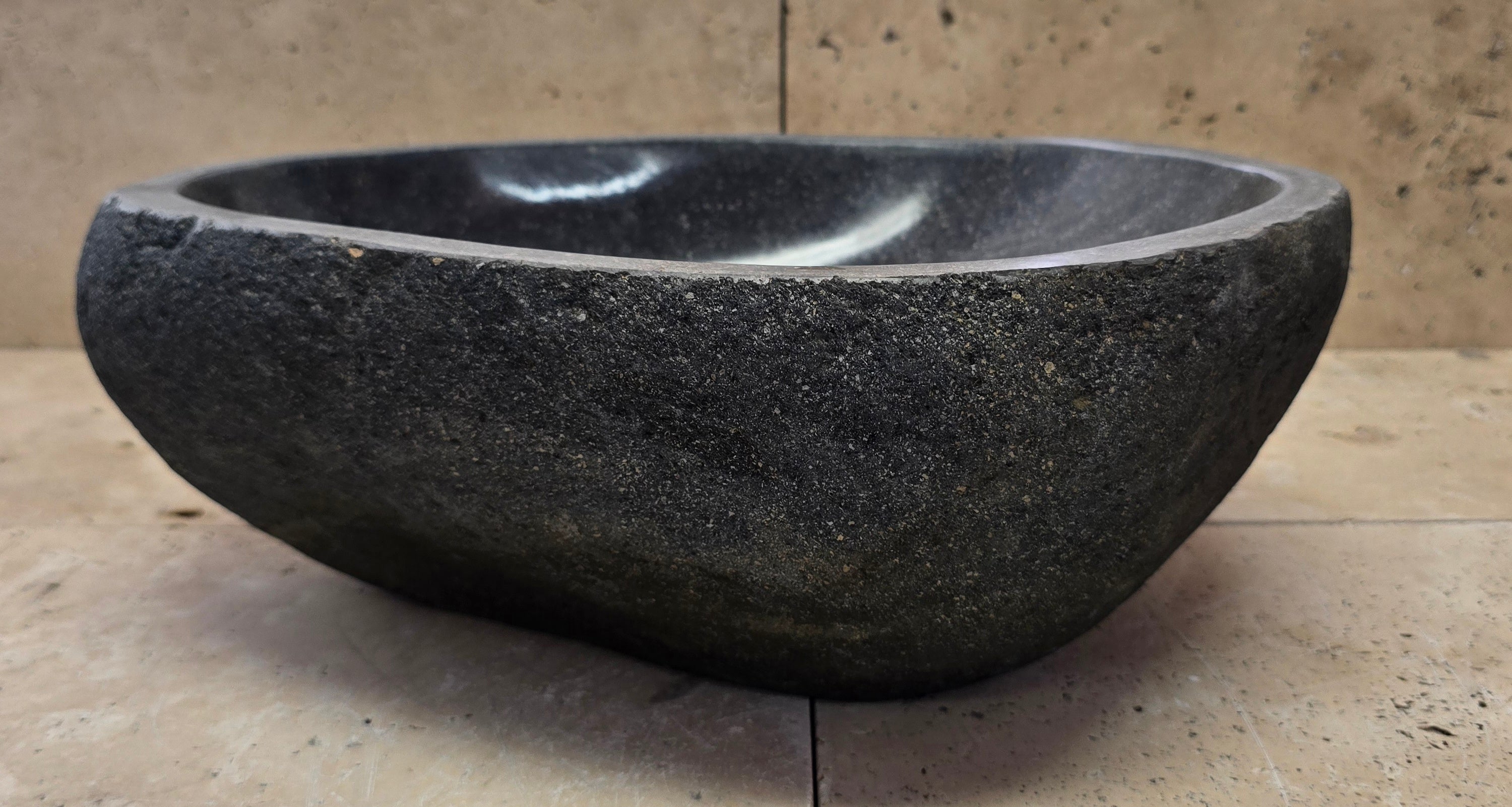 Handmade Natural Oval River Stone  Bathroom Basin  RM 2409095