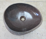 Handmade Natural Oval River Stone  Bathroom Basin  RVM 2409031