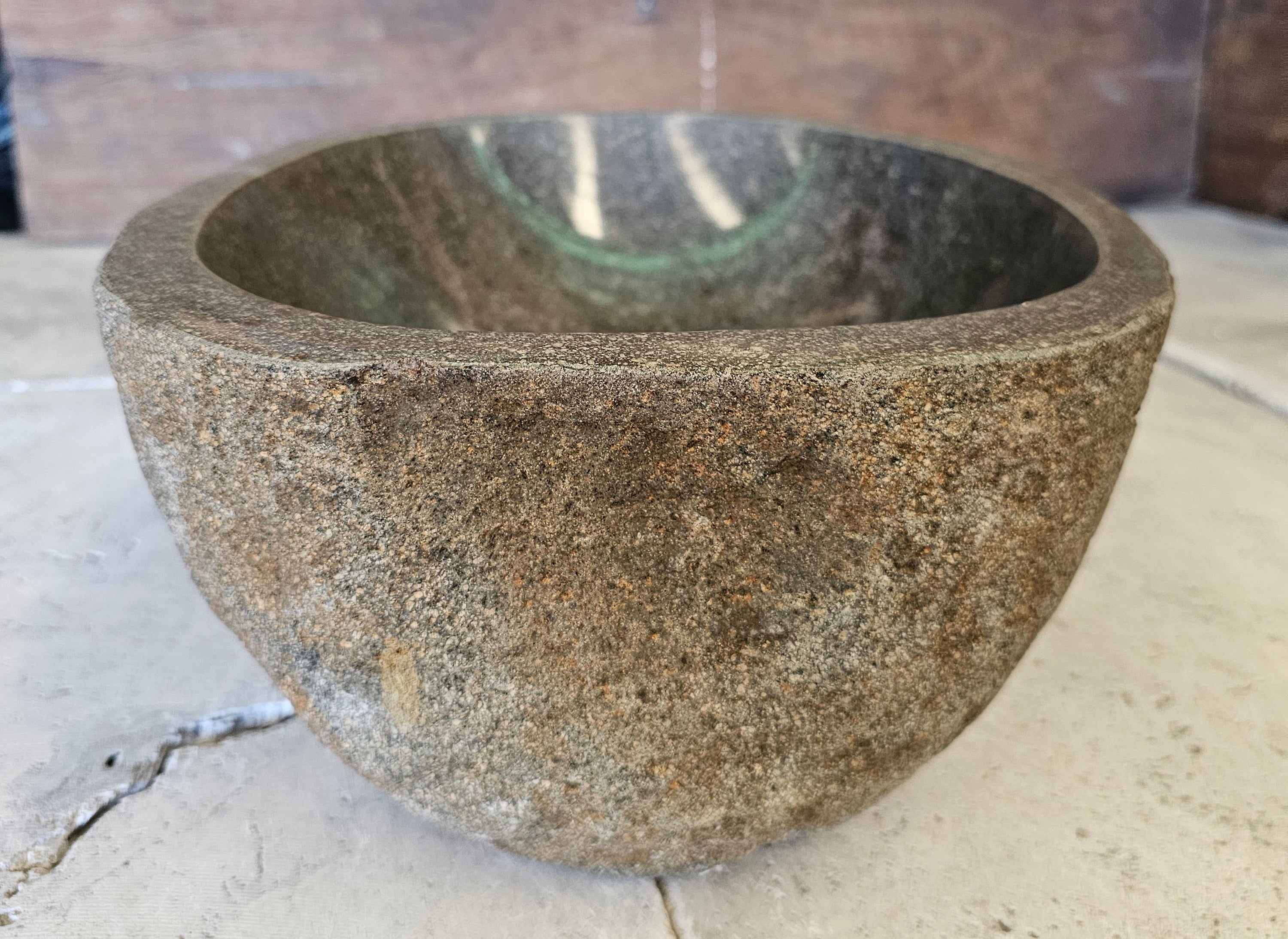 Handmade Natural Oval River Stone  Bathroom Basin  RM 2409062