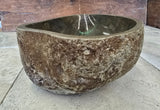 Handmade Natural Oval River Stone  Bathroom Basin  RS 2409074