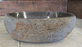 Handmade Natural Oval River Stone  Bathroom Basin  RS 2409058