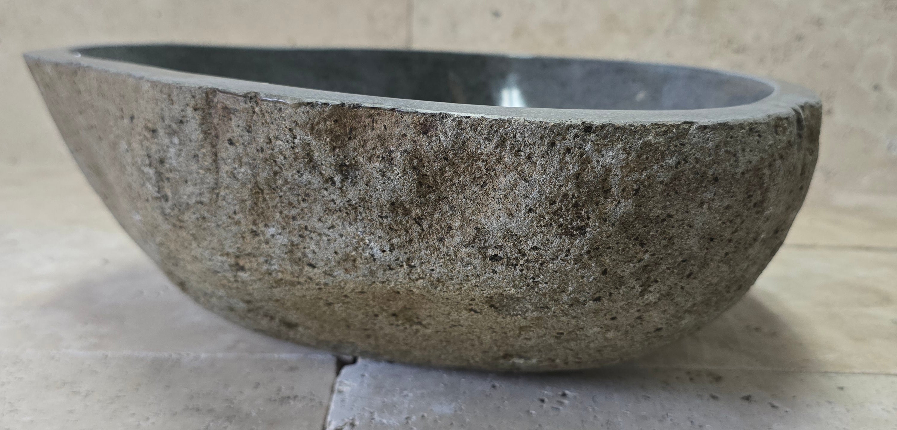 Handmade Natural Oval River Stone  Bathroom Basin  RM 2409108