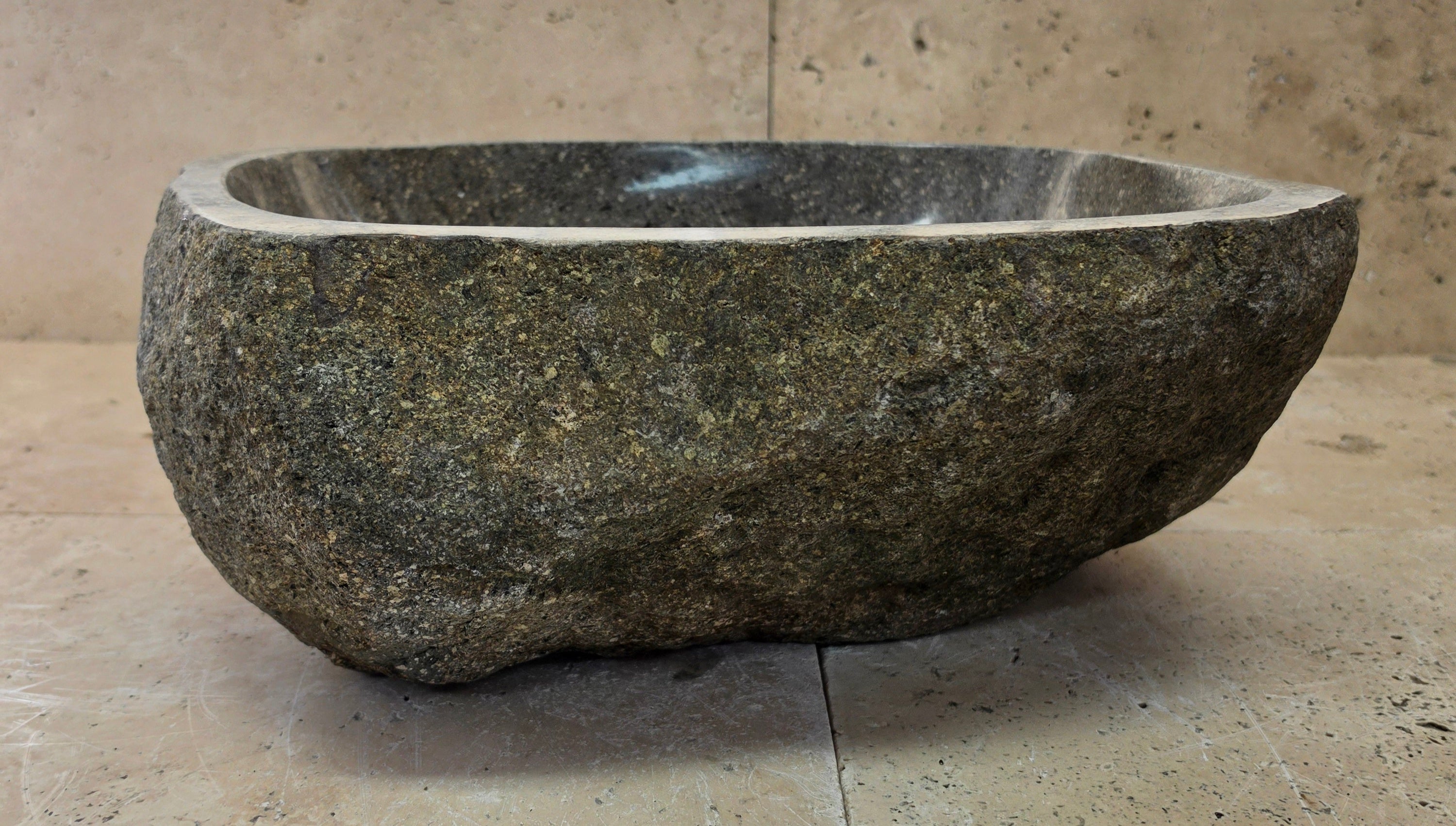 Handmade Natural Oval River Stone  Bathroom Basin  RS 25072065