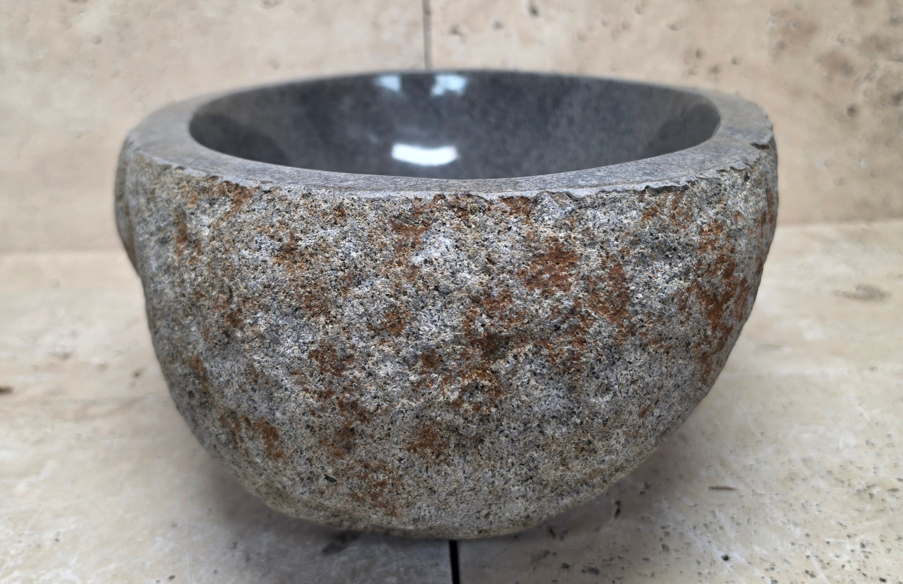 Handmade Natural Oval River Stone  Bathroom Basin  RM 25072003