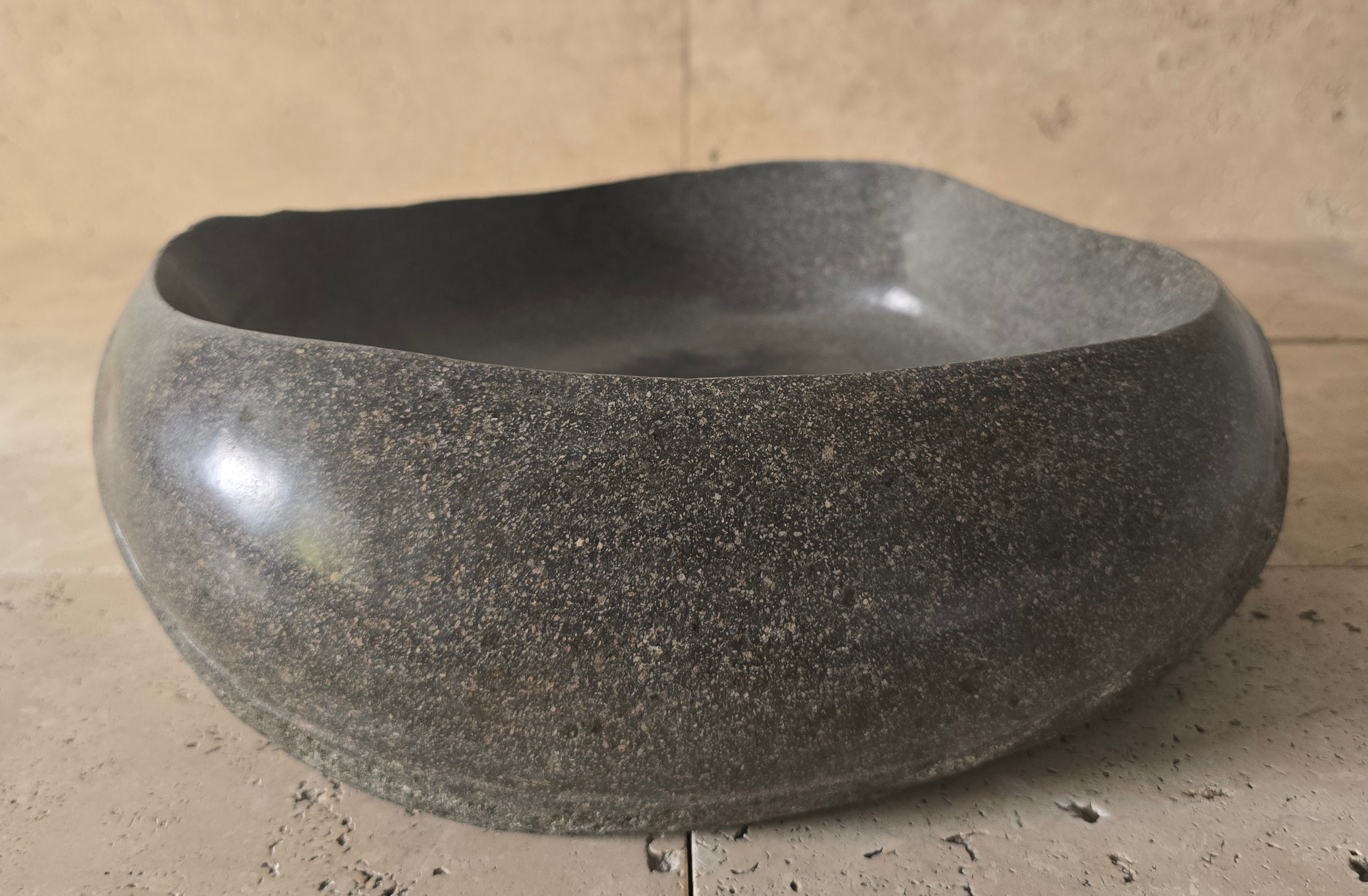 Handmade Natural Oval River Stone  Bathroom Basin  PHM 240905