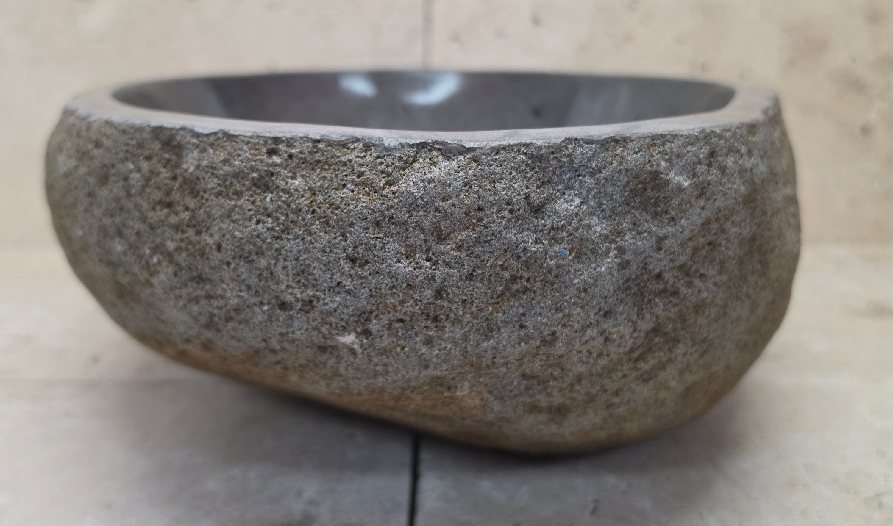 Handmade Natural Oval River Stone  Bathroom Basin  RM 25072048
