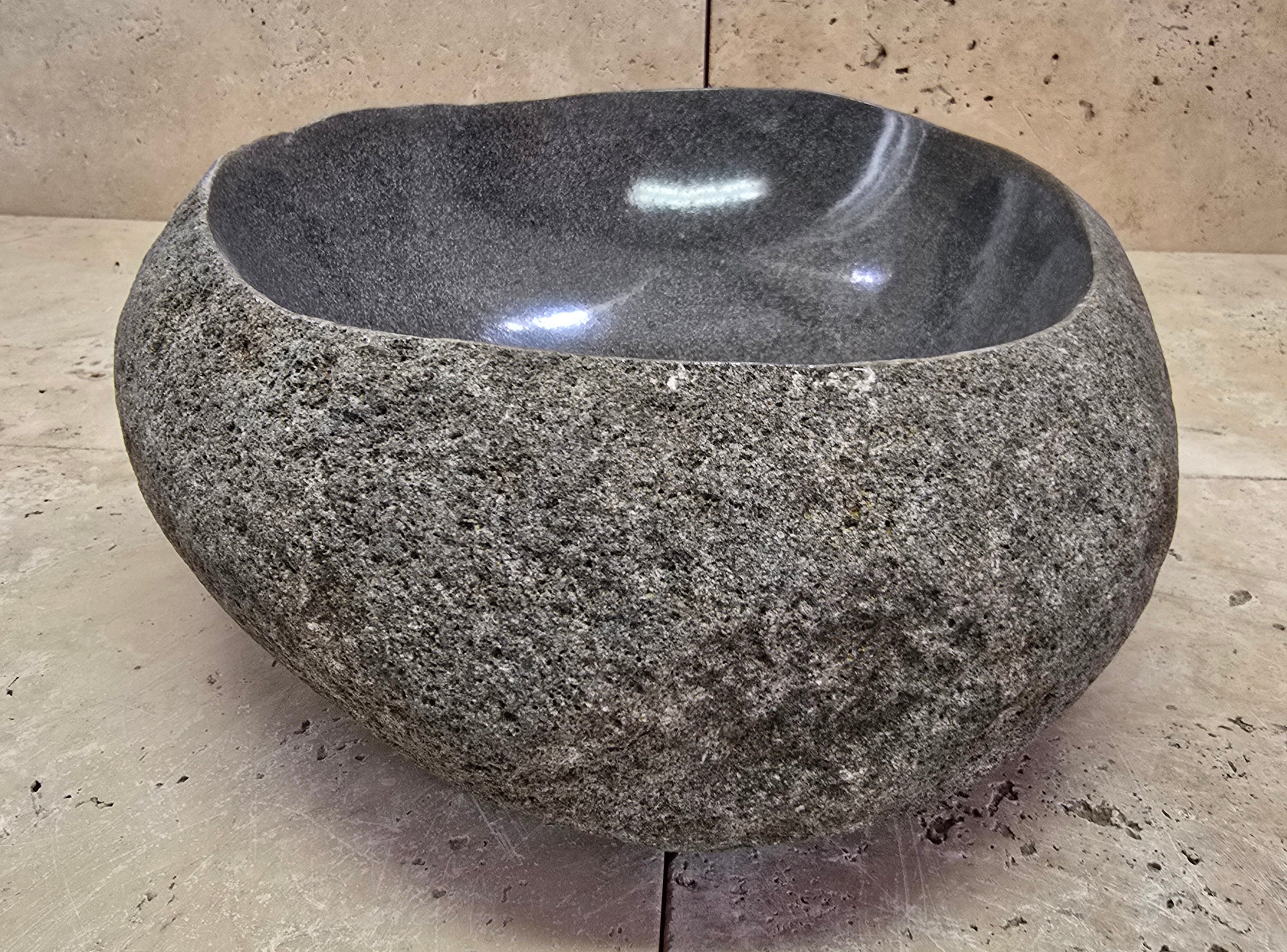 Handmade Natural Oval River Stone  Bathroom Basin  RVS 2409038
