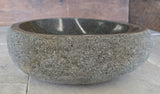 Handmade Natural Oval River Stone  Bathroom Basin  RS 2409087