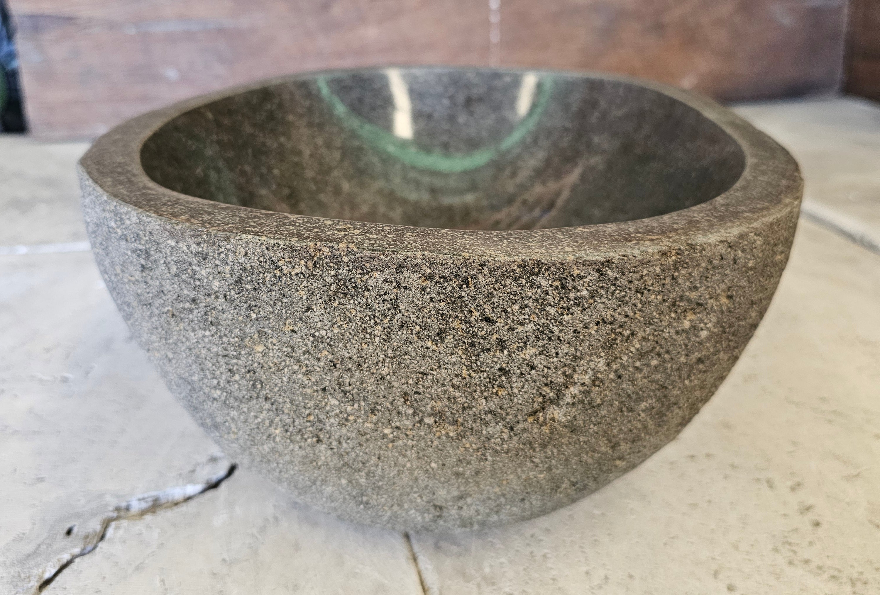 Handmade Natural Oval River Stone  Bathroom Basin  RM 2409062