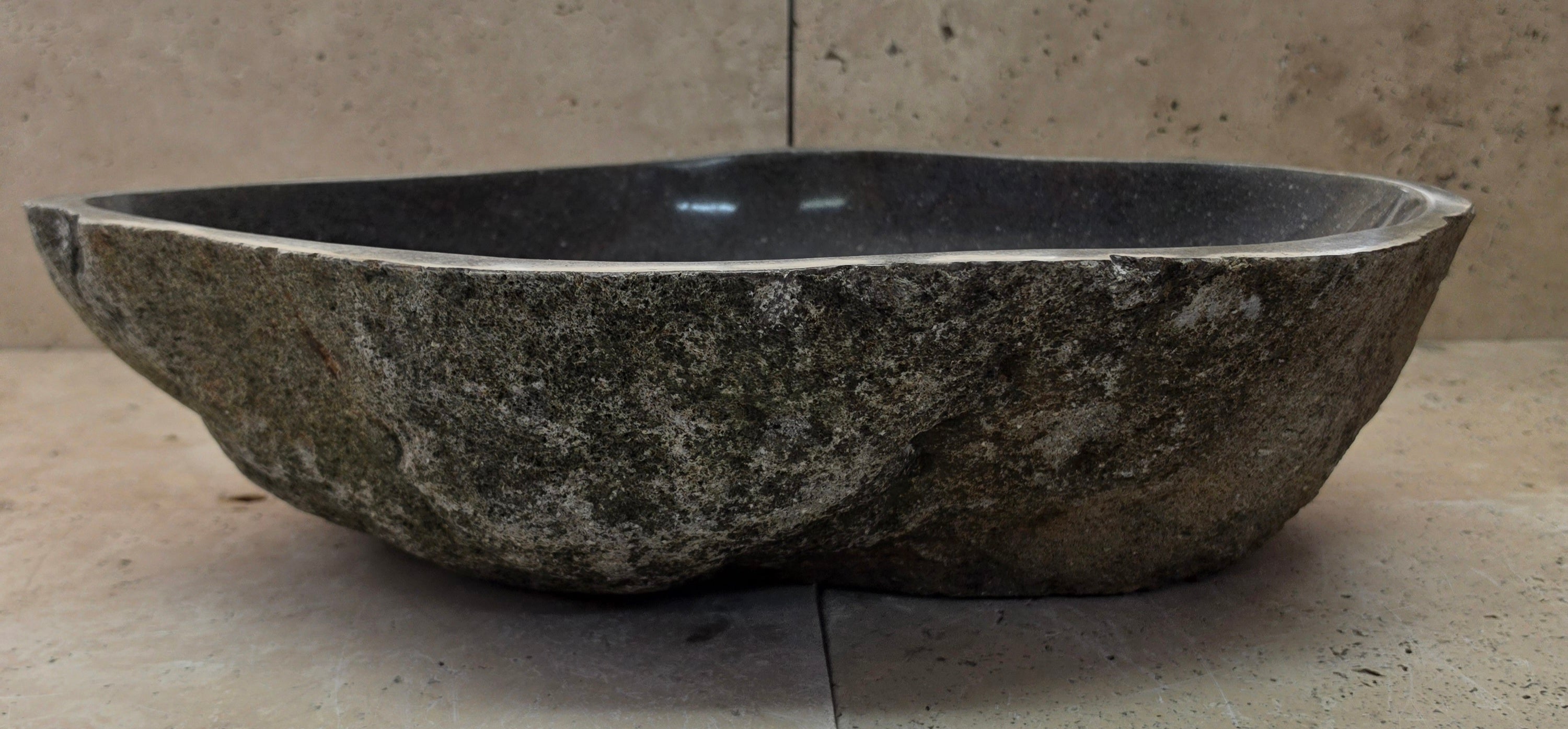 Handmade Natural Oval River Stone  Bathroom Basin  RL 25072021