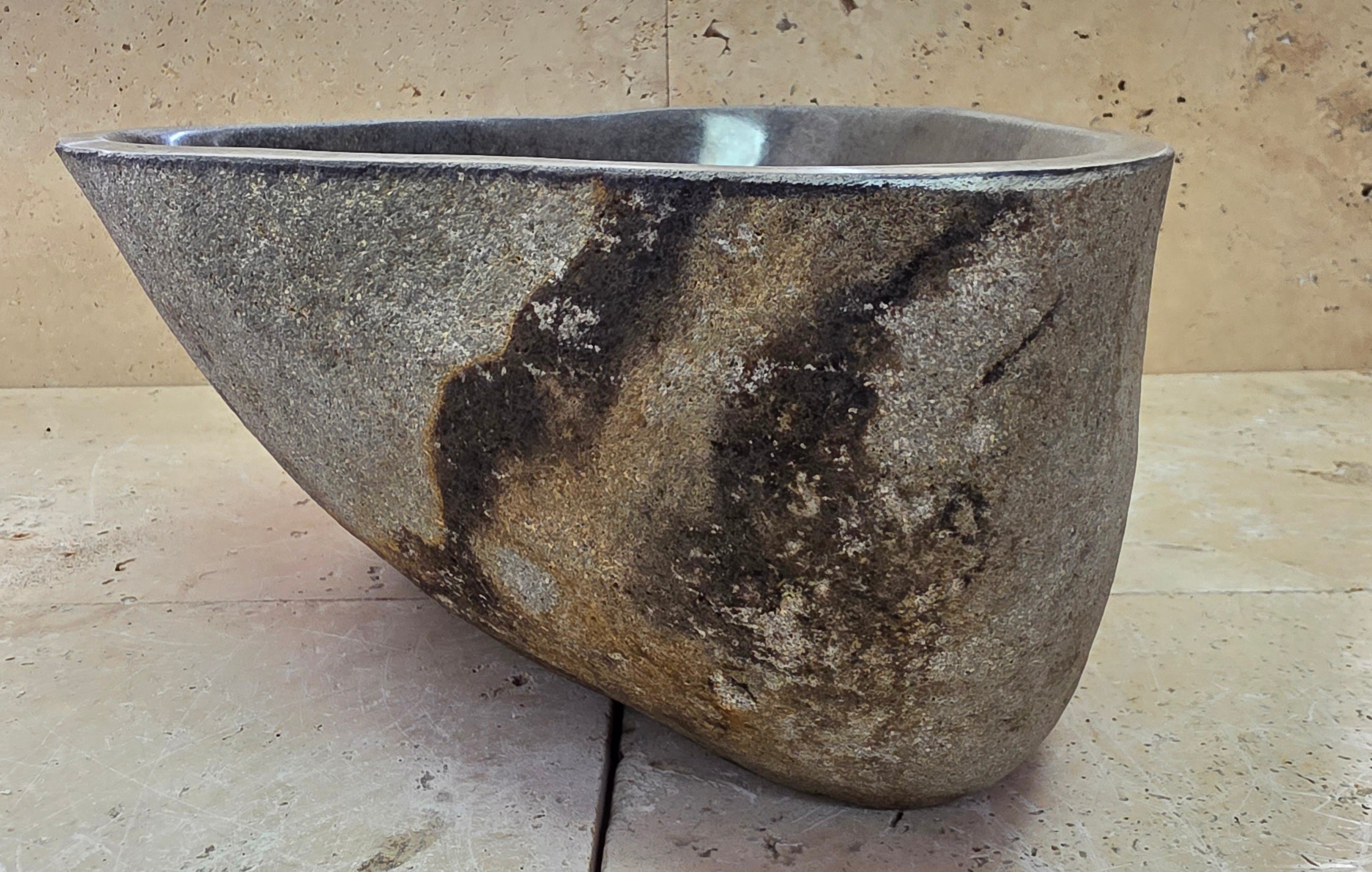 Handmade Natural Oval River Stone  Bathroom Basin  RM 240928