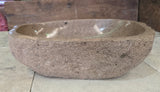 Handmade Natural Oval River Stone  Bathroom Basin  RM 2409087