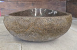 Handmade Natural Oval River Stone  Bathroom Basin  RS 24091060