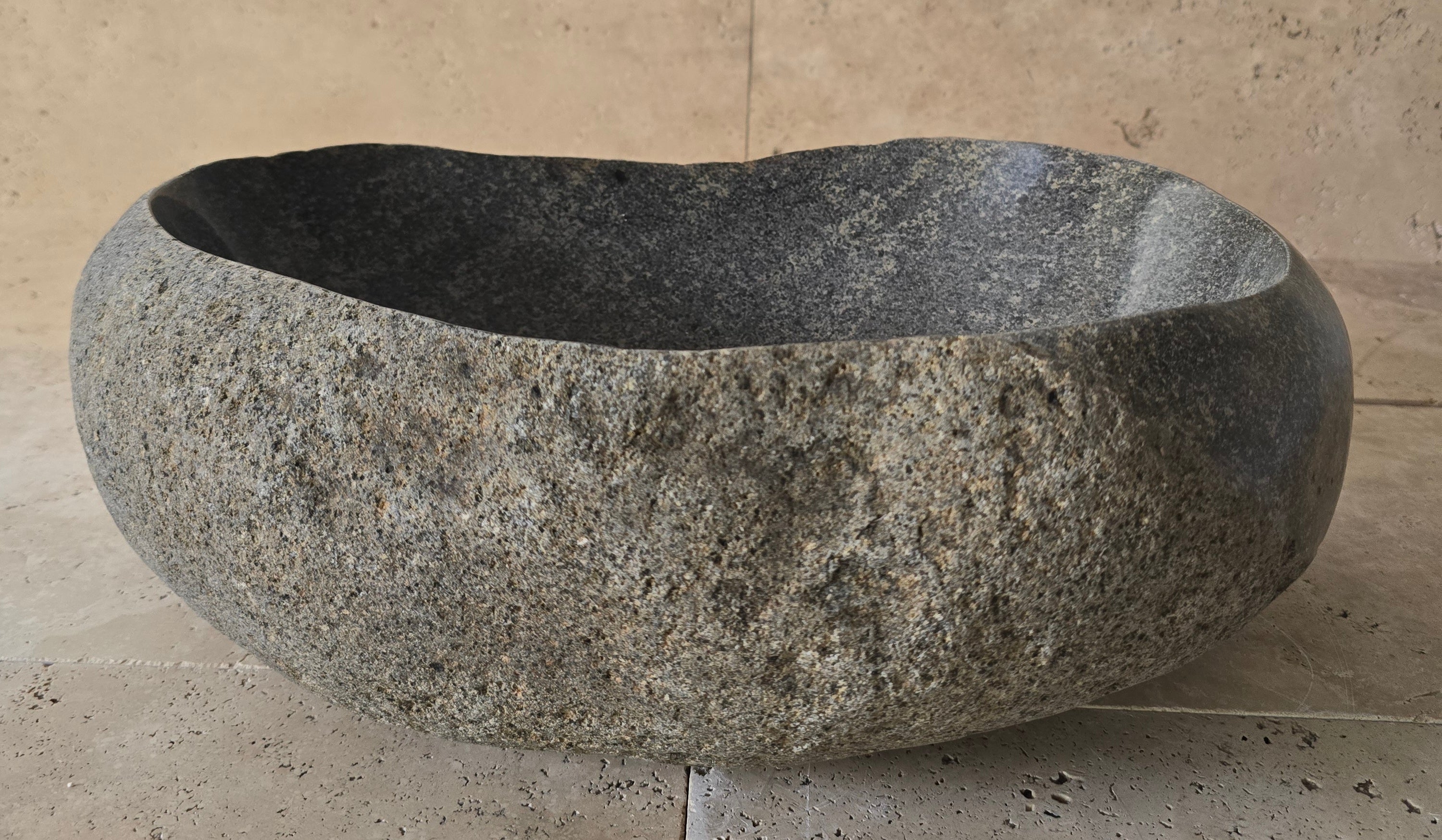 Handmade Natural Oval River Stone  Bathroom Basin  PHM 240909