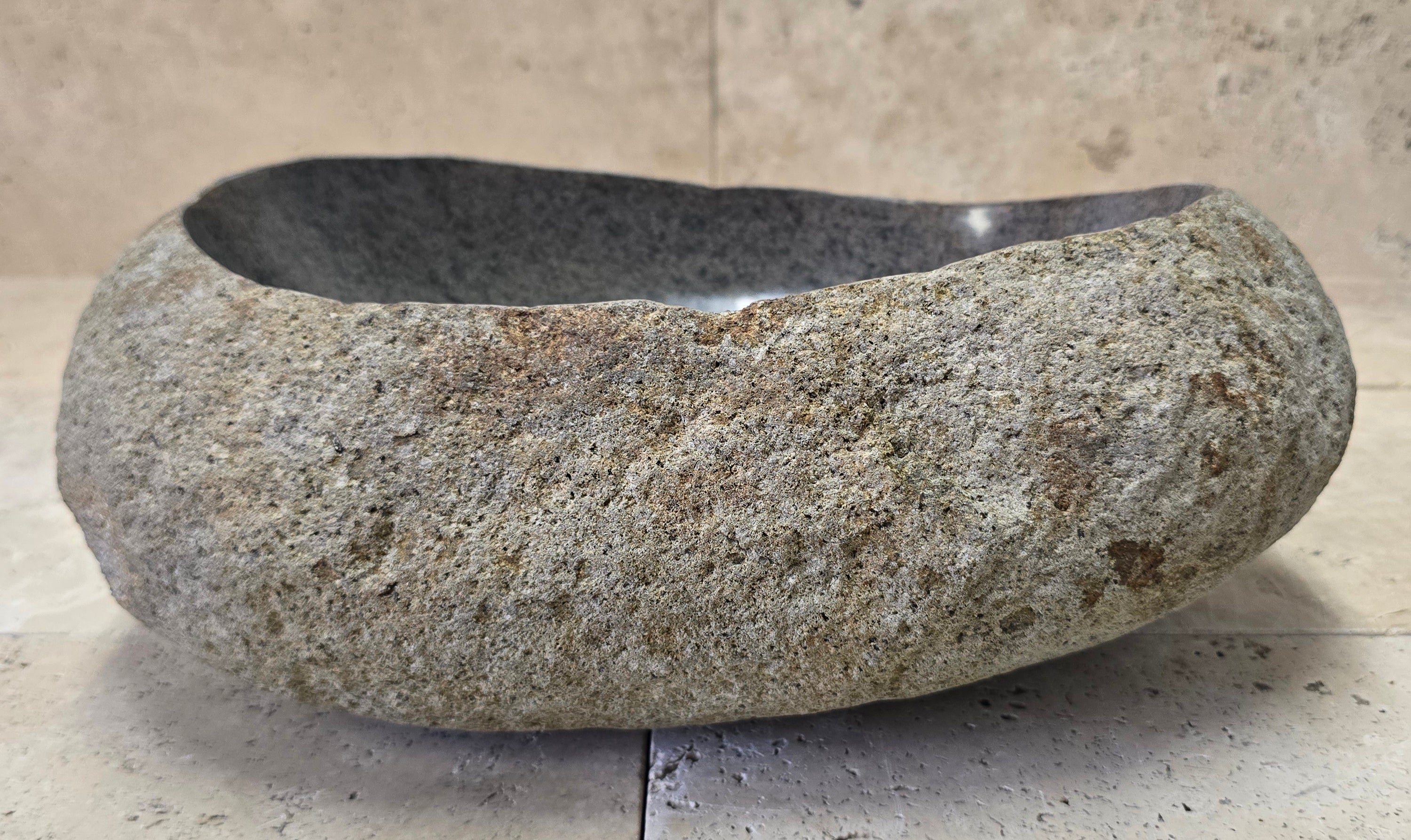 Handmade Natural Oval River Stone  Bathroom Basin  RVM 2409029