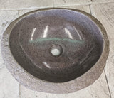 Handmade Natural Oval River Stone  Bathroom Basin  RVM 2409089