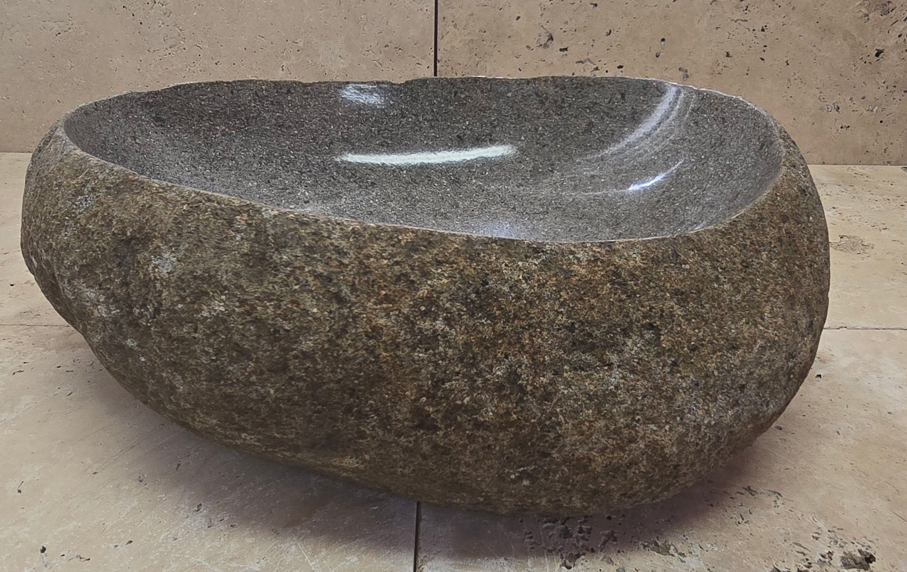 Handmade Natural Oval River Stone  Bathroom Basin  RVS 2409048