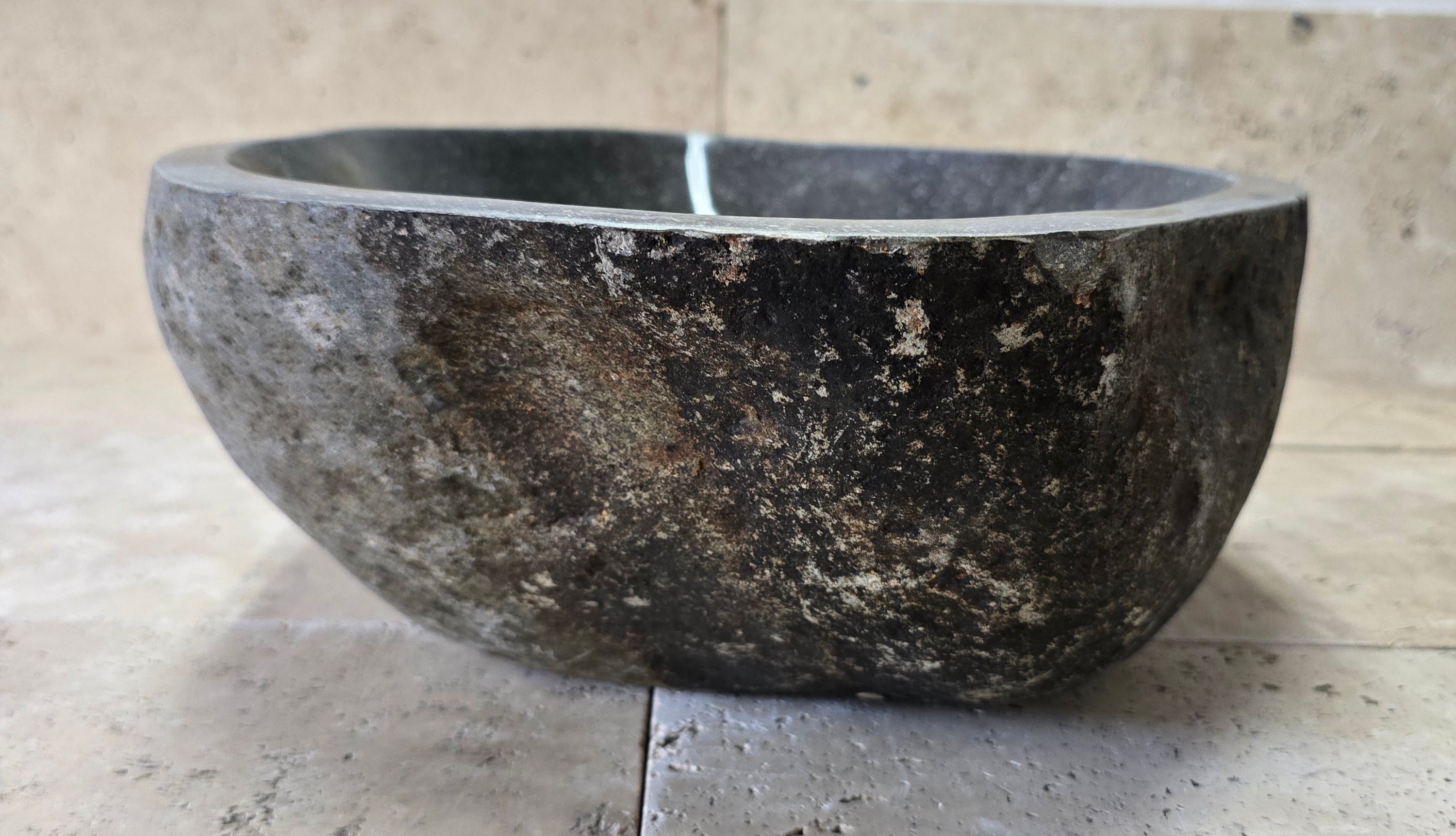 Handmade Natural Oval River Stone  Bathroom Basin  RM 2409039