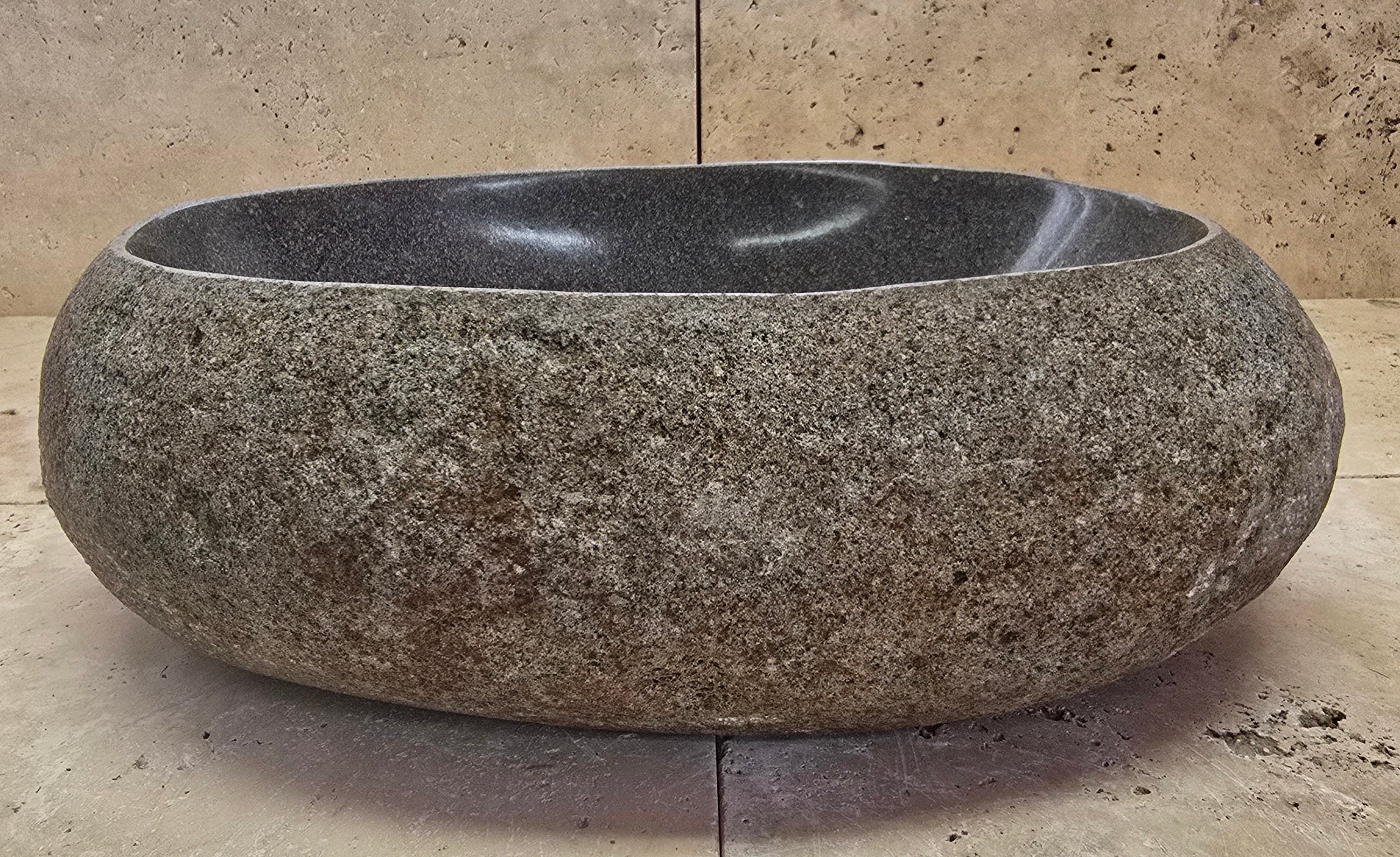 Handmade Natural Oval River Stone  Bathroom Basin  RVS 2409001