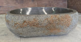 Handmade Natural Oval River Stone  Bathroom Basin  RS 2409058