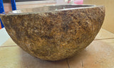 Handmade Natural Oval River Stone  Bathroom Basin  RM 25072016