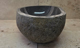 Handmade Natural Oval River Stone  Bathroom Basin  RS 25072008