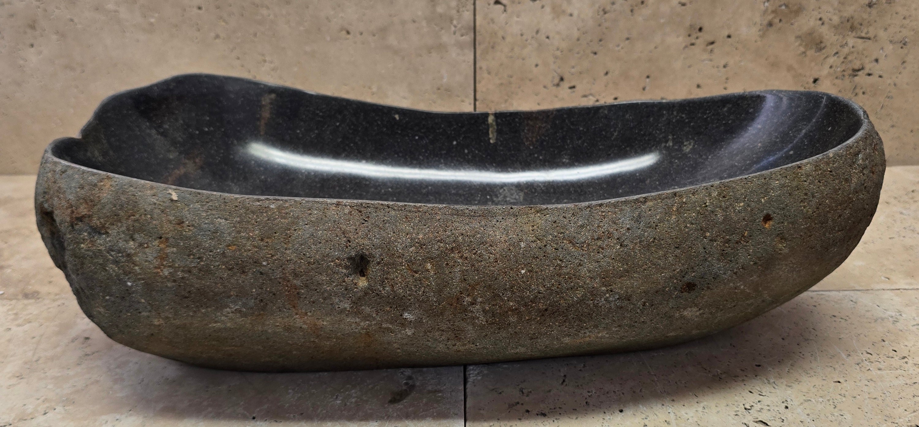 Handmade Natural Oval River Stone  Bathroom Basin  RVL 240930