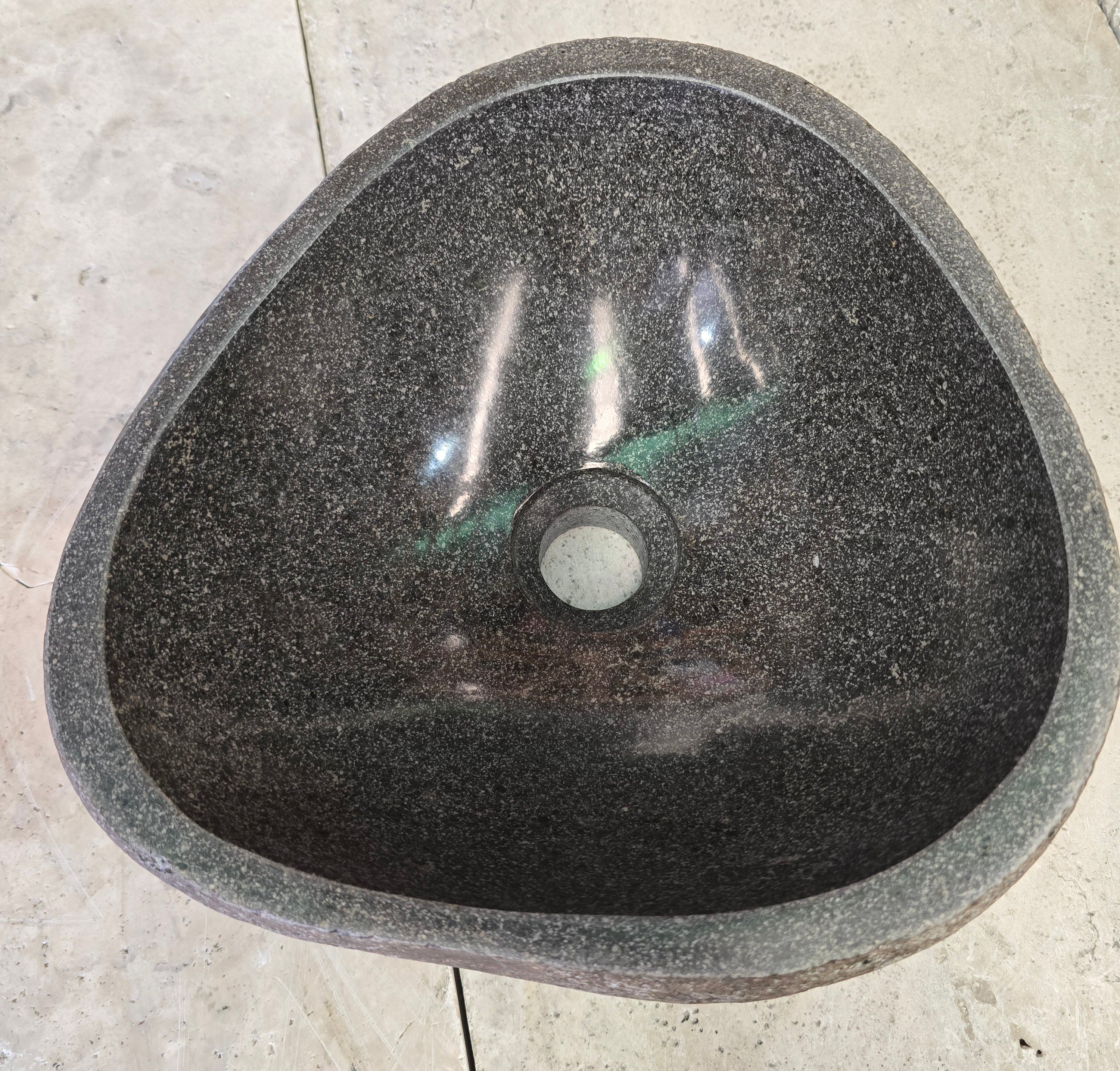 Handmade Natural Oval River Stone  Bathroom Basin  RS 2409006