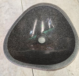 Handmade Natural Oval River Stone  Bathroom Basin  RS 2409006