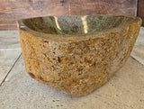 Handmade Natural Oval River Stone  Bathroom Basin  RS 2409043