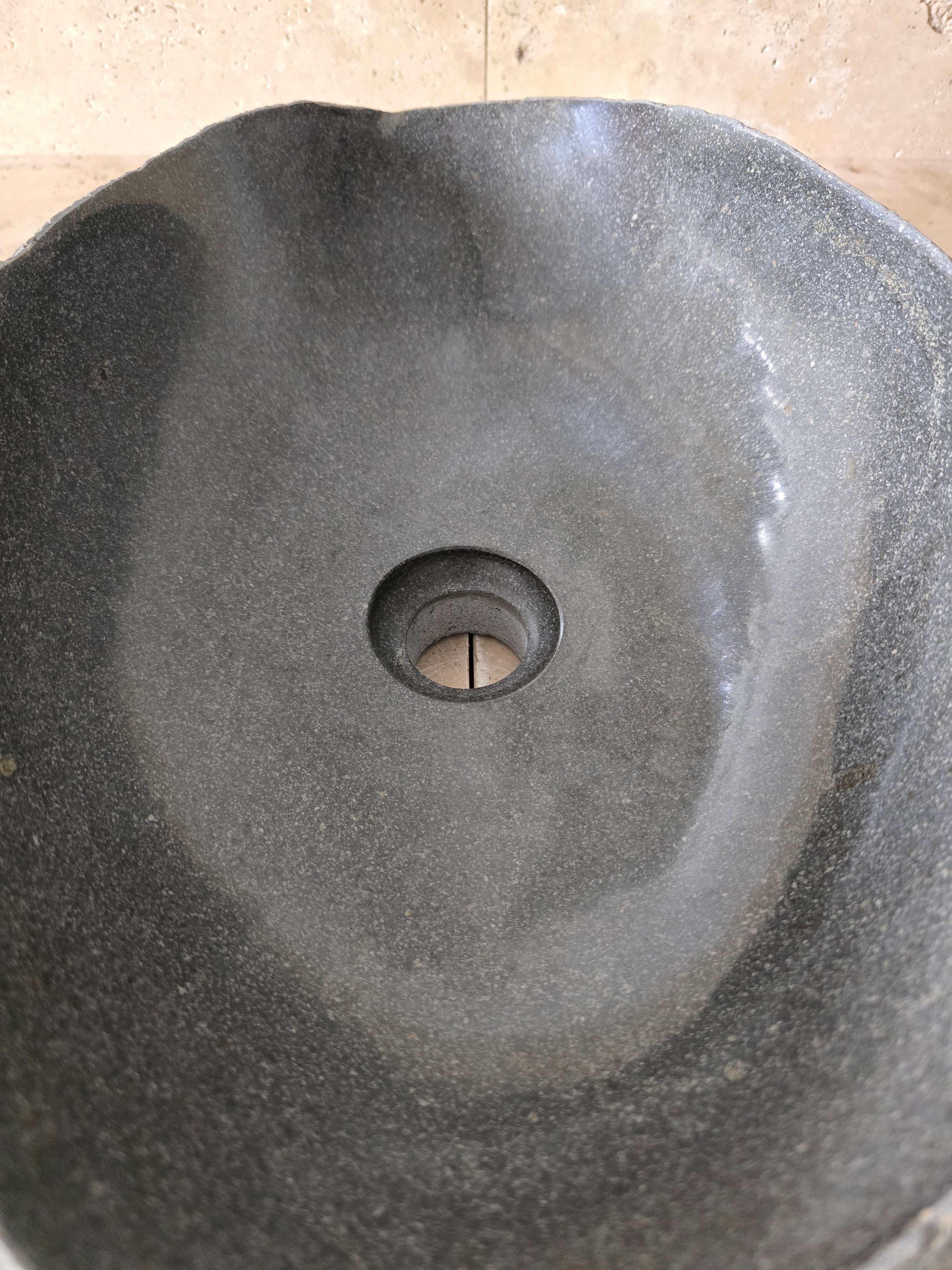 Handmade Natural Oval River Stone  Bathroom Basin  RVM 2409099