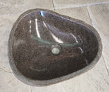 Handmade Natural Oval River Stone  Bathroom Basin  RS 24091060