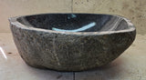 Handmade Natural Oval River Stone  Bathroom Basin  RM 25072095