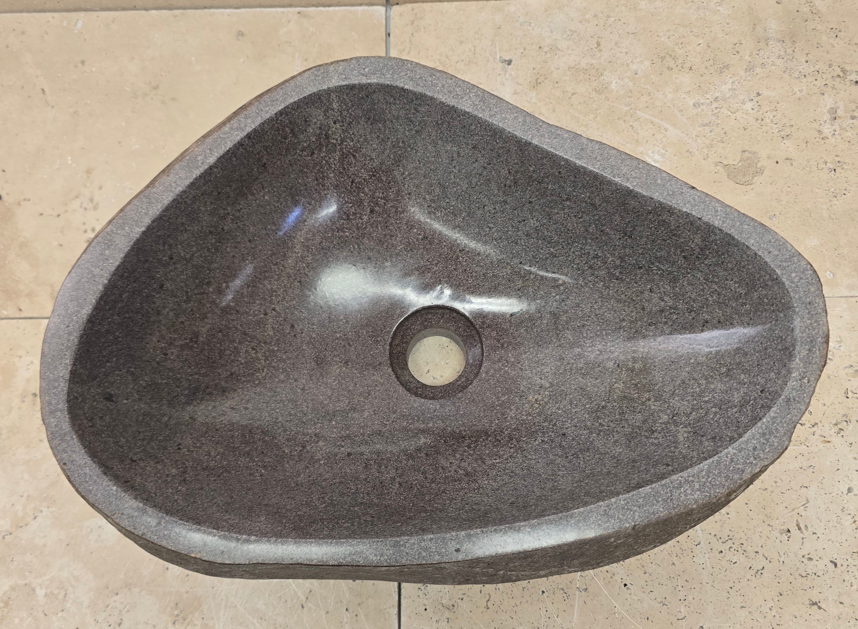 Handmade Natural Oval River Stone  Bathroom Basin  RM 2409041