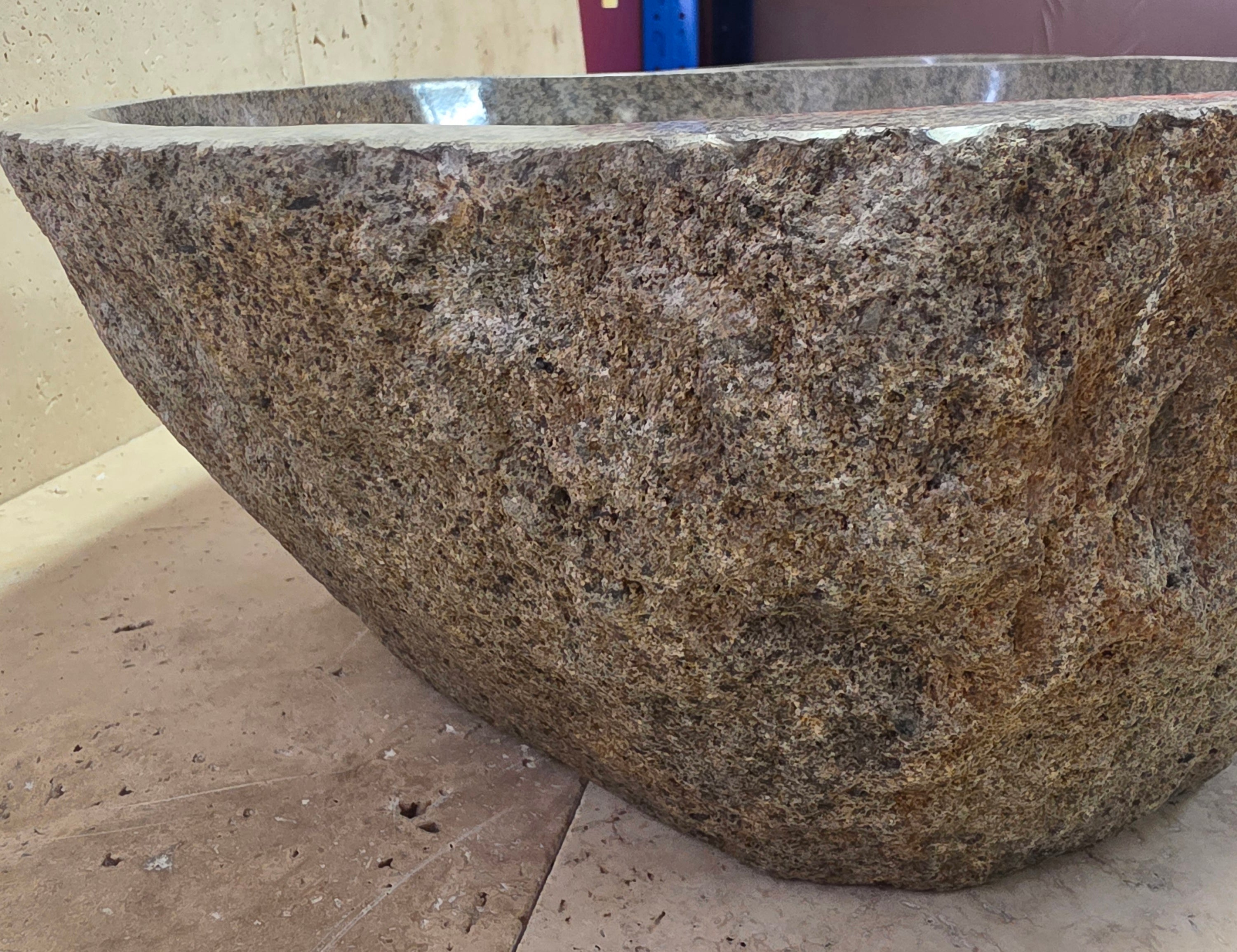 Handmade Natural Oval River Stone  Bathroom Basin TWIN SETS A & B RM 25072036