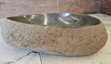 Handmade Natural Oval River Stone  Bathroom Basin  RVS 2409005