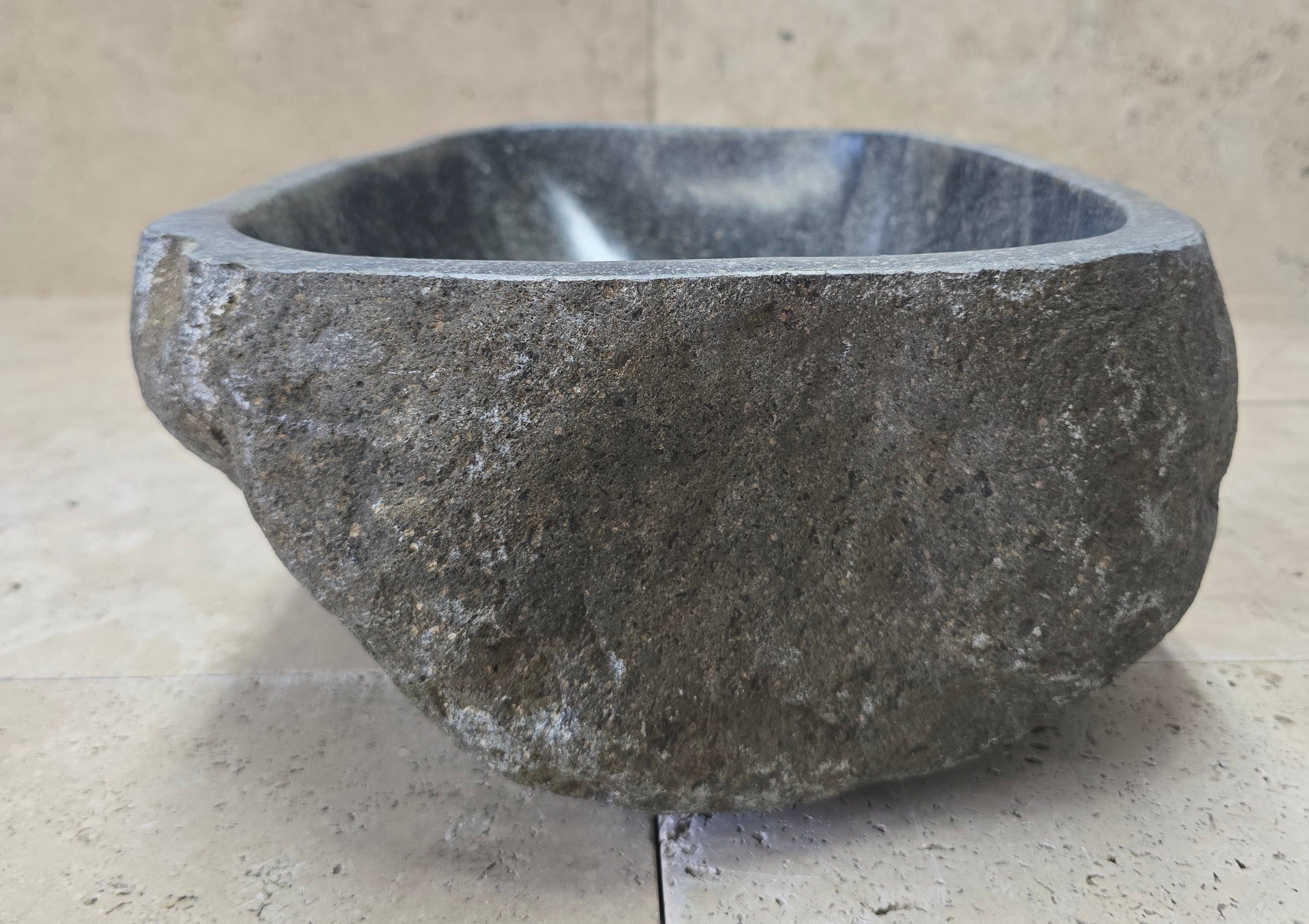 Handmade Natural Oval River Stone  Bathroom Basin  RS 2409001
