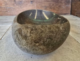 Handmade Natural Oval River Stone  Bathroom Basin  RS 2409082