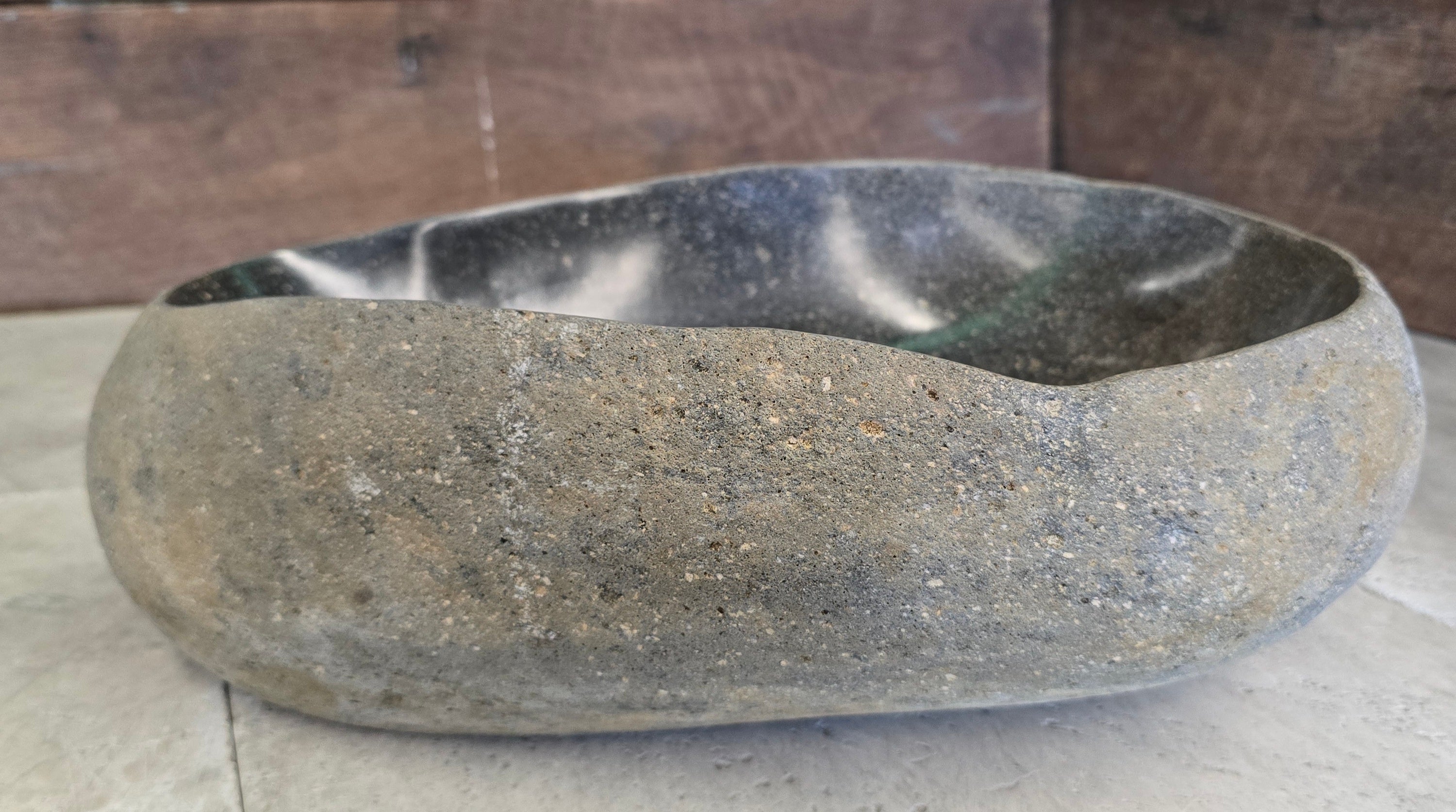Handmade Natural Oval River Stone  Bathroom Basin  RVM 2409073