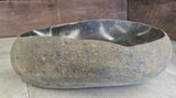 Handmade Natural Oval River Stone  Bathroom Basin  RVM 2409073