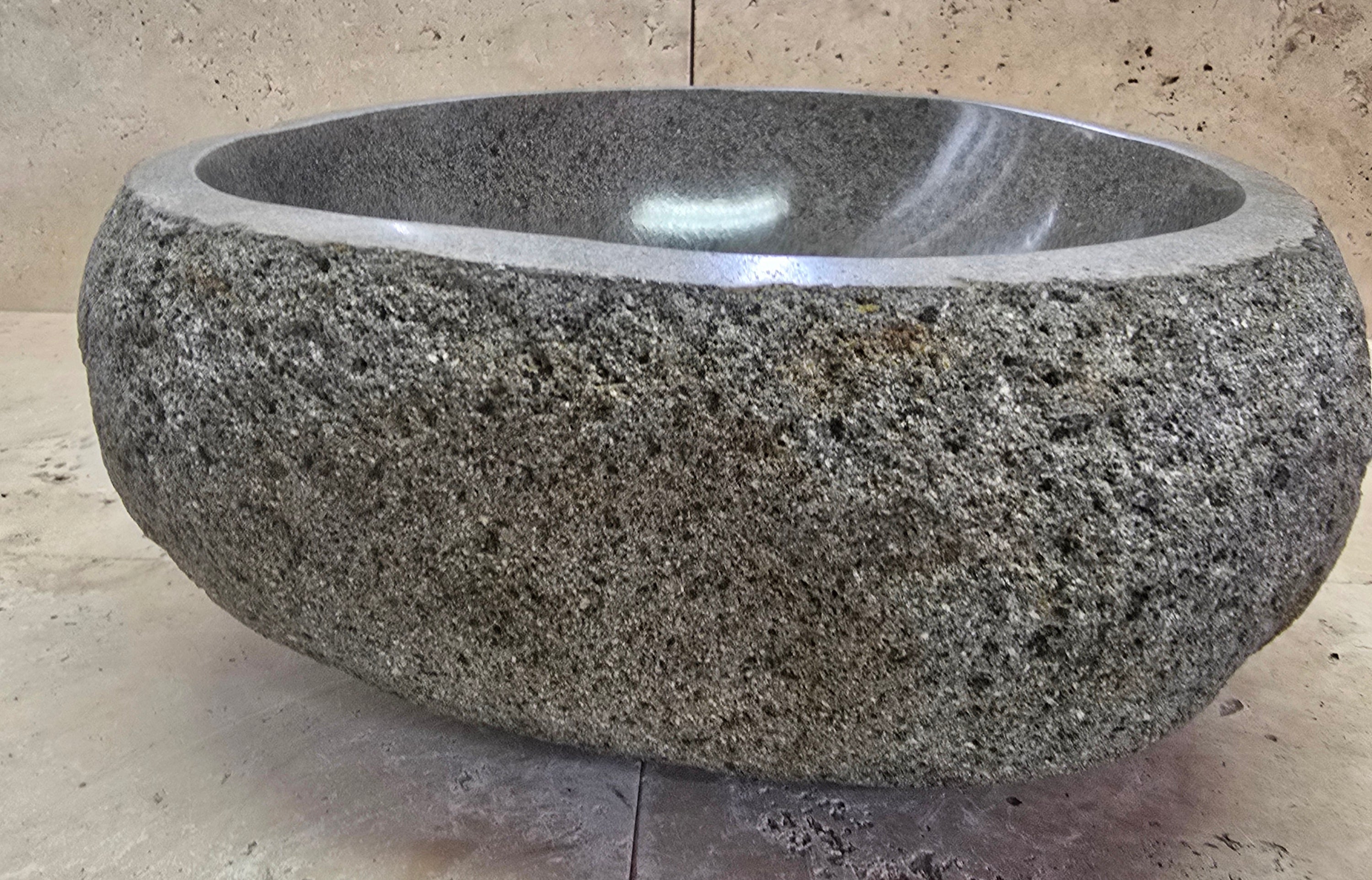 Handmade Natural Oval River Stone  Bathroom Basin  RS 2409029
