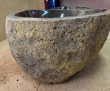Handmade Natural Oval River Stone  Bathroom Basin LARGE TWIN SETS A & B RL 25072024