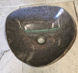 Handmade Natural Oval River Stone  Bathroom Basin  RVS 2409050