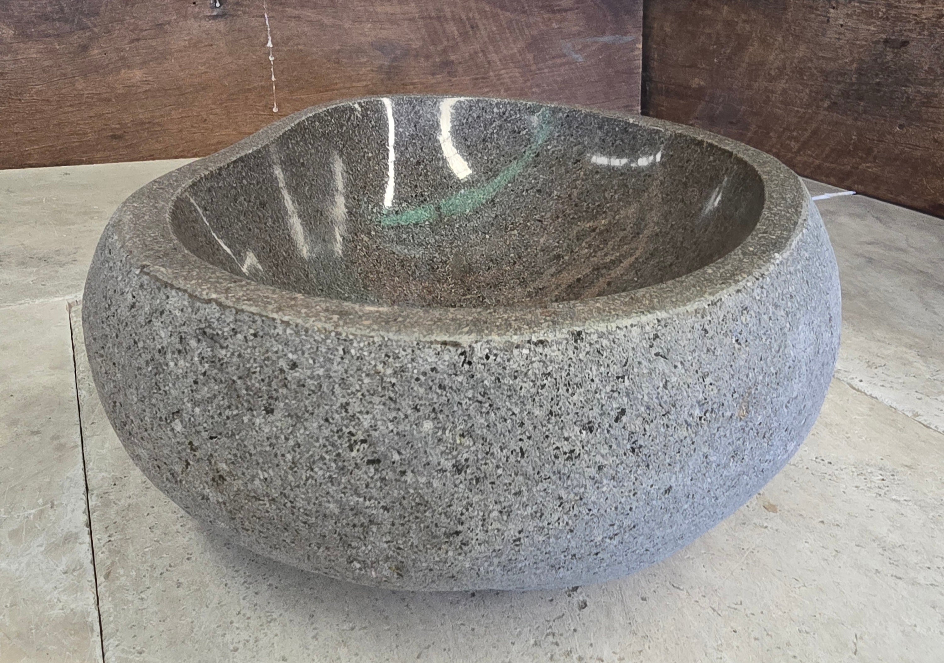 Handmade Natural Oval River Stone  Bathroom Basin  RS 24091062