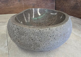 Handmade Natural Oval River Stone  Bathroom Basin  RS 24091062