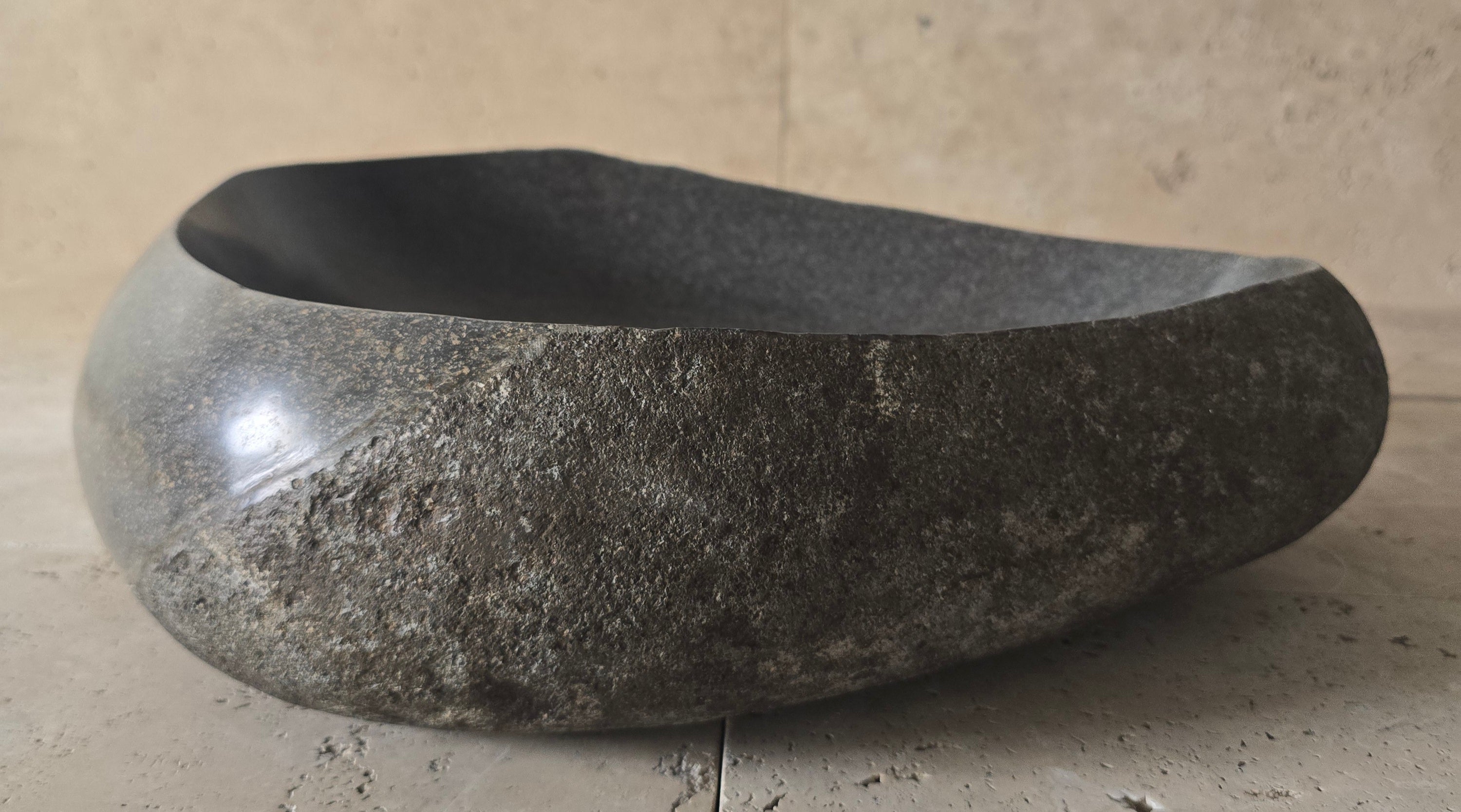 Handmade Natural Oval River Stone  Bathroom Basin  PHM 240905