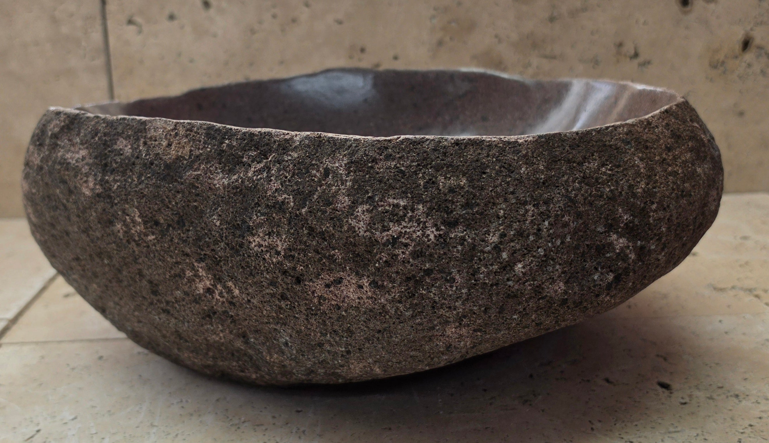 Handmade Natural Oval River Stone  Bathroom Basin  RVS 2409019
