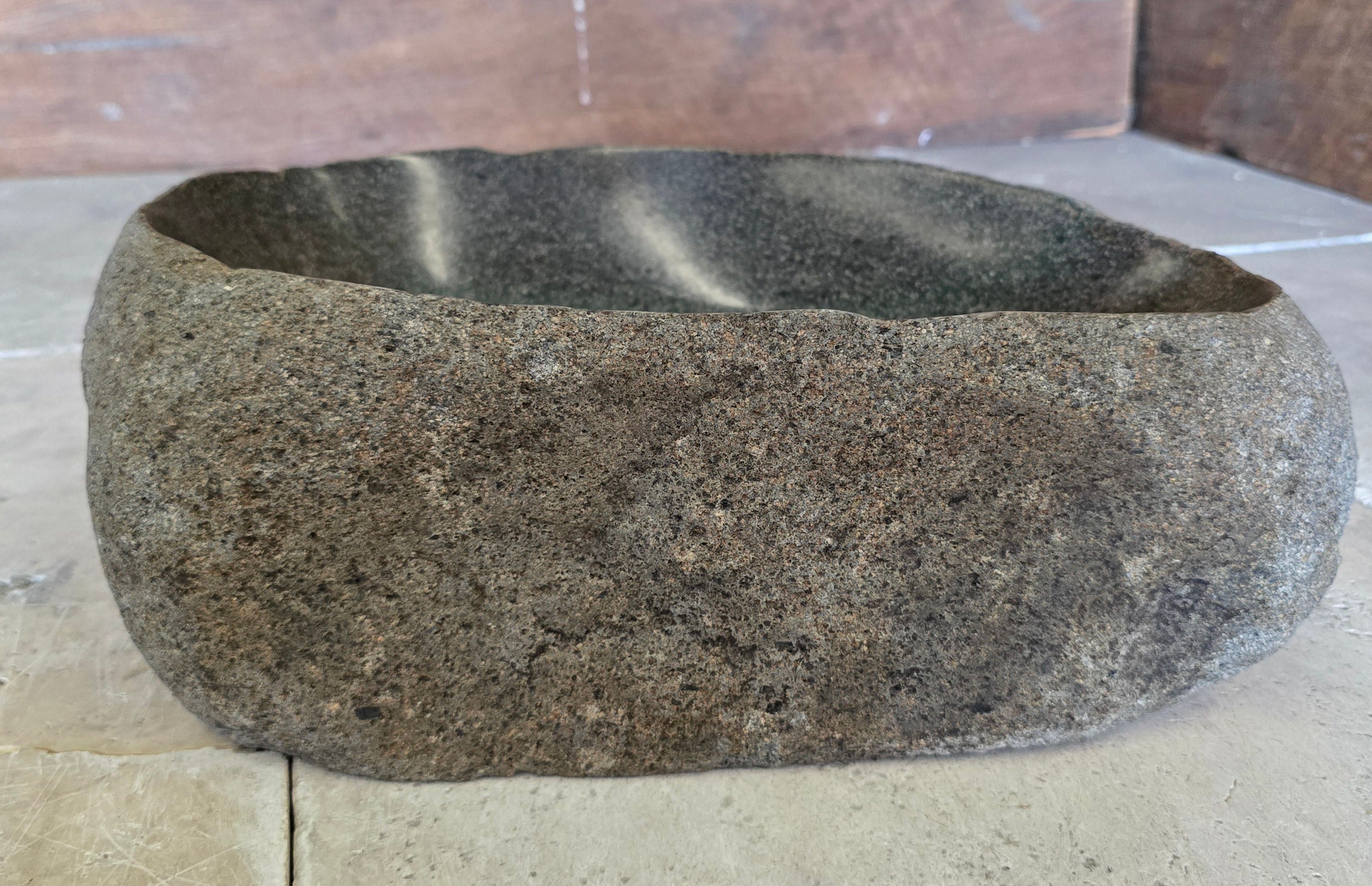 Handmade Natural Oval River Stone  Bathroom Basin  RVS 2409066